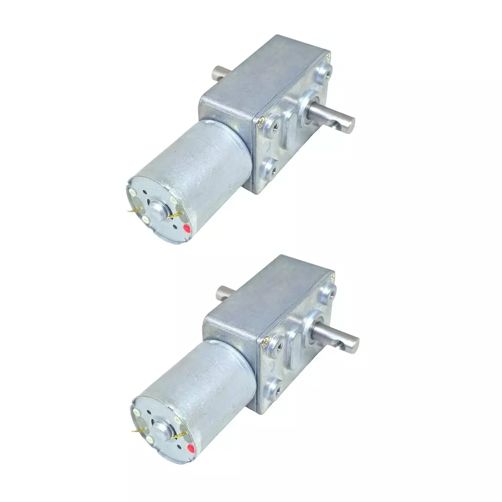 Invento DC Worm Gear Motor 6-12 V Operating Voltage 10-15 Kg-cm Torque 10 RPM Speed 6 mm Shaft Size, ISC 205-M1 (Pack of 2 Pcs)