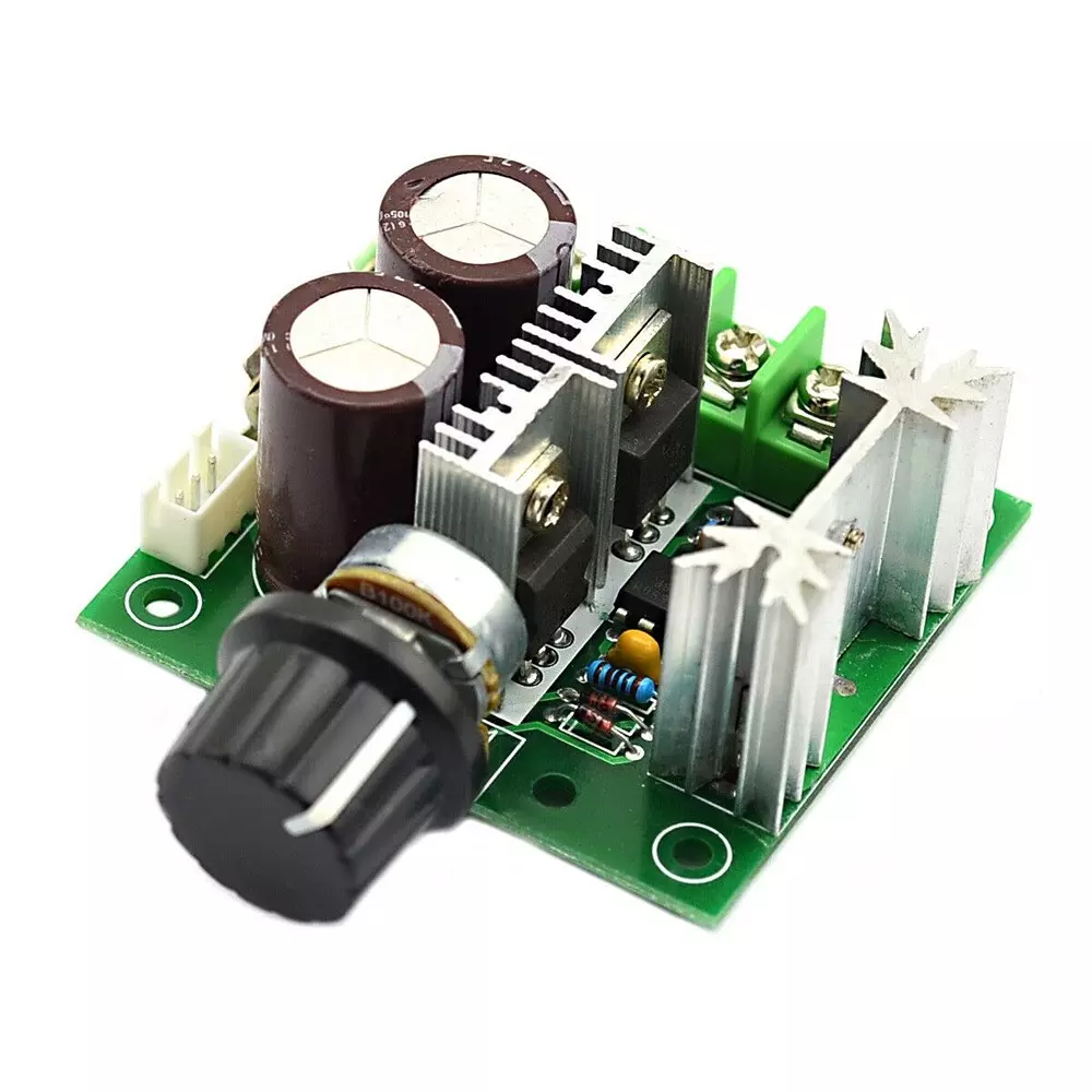 invento-side-shaft-geared-dc-motor-5-kg-cm-torque-100-rpm-speed-with-12-40-v-10-a-pwm-variable-speed-controller-isc-2077-c2-pack-of-4-pcs