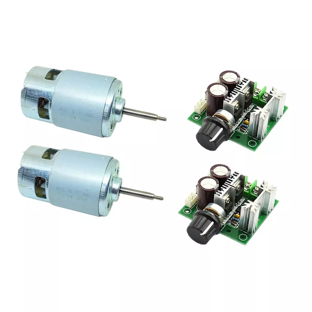 Invento RS 755 Multi-Purpose DC Motor 12-24 V DC 19000 RPM High Speed with PWM Variable Speed Controller (Pack of 2 Kit)
