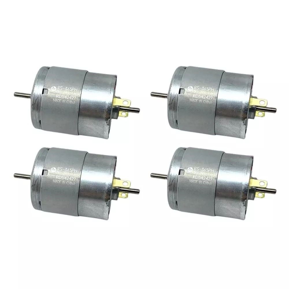 Invento Dual Shaft Multi-Purpose DC Motor 6-24 V Voltage 8500 RPM High Speed 69-411 g-cm Torque, RS 365-PH (Pack of 4 Pcs)