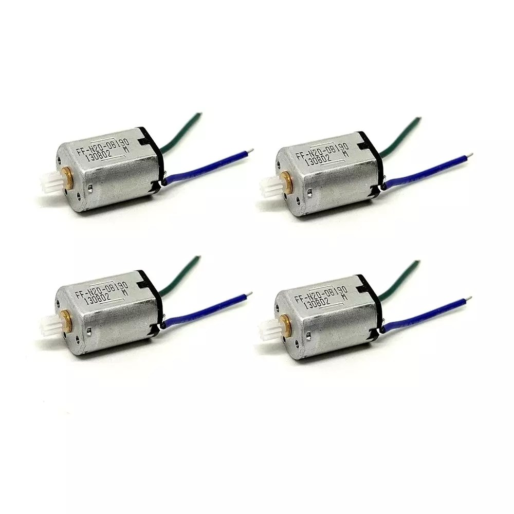 Invento N20 Mini Drone DC Motor 3.7 V Voltage 6000 RPM Speed with 11 Teeth Plastic Gear, ISC 1040-E2 (Pack of 4 Kit)