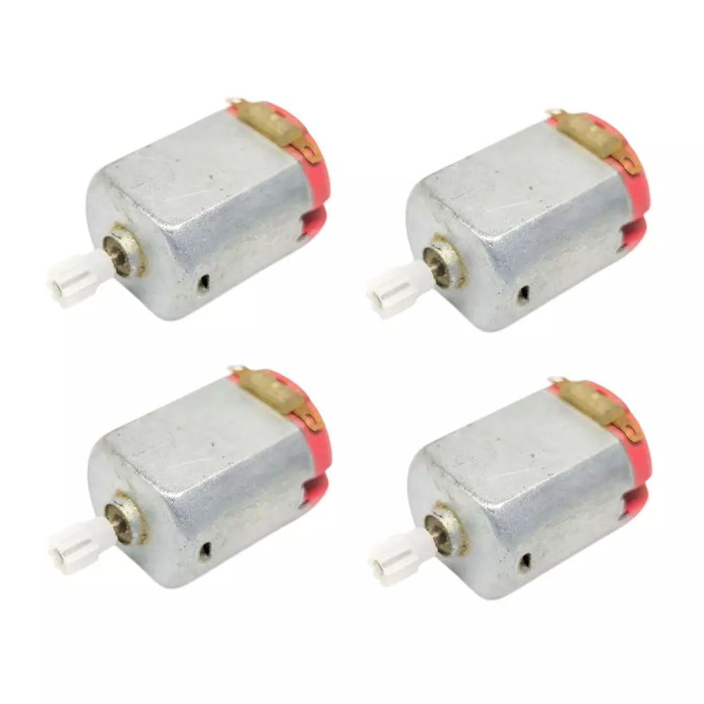Invento DC Motor 3-6 V Voltage 20x15x25mm with 8 Teeth 4.7 mm Outer Diameter Plastic Pinion Gear, ISC 906-A (Pack of 4 Pcs)