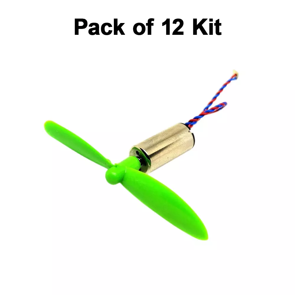 invento-high-speed-micro-coreless-motor-dc-37-v-8x16-mm-40000-rpm-speed-with-50-mm-2-blades-assorted-propeller-isc-1041-2id-6-pack-of-12-kit