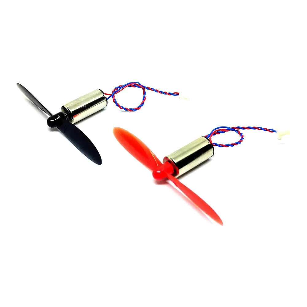 Invento High Speed Micro Coreless Motor DC 3.7 V 8x16 mm 40000 RPM Speed with 55 mm 2 Blades Assorted Propeller, ISC 1041-55m (Pack of 2 Kit)
