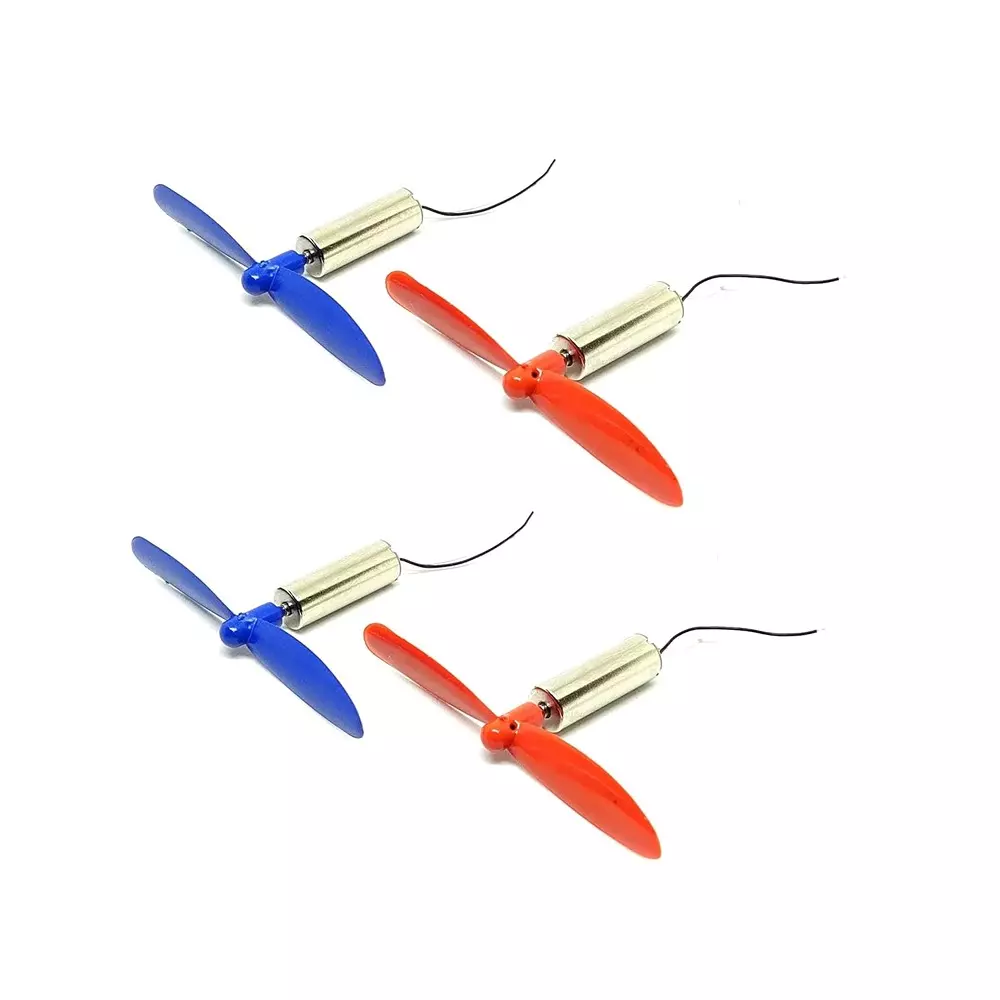 Invento 716 Micro Coreless Motor 7x16 mm Size DC 3.7 V Voltage 45000 RPM Speed with 50 mm Propeller, ISC 1895-2x (Pack of 4 Pcs)