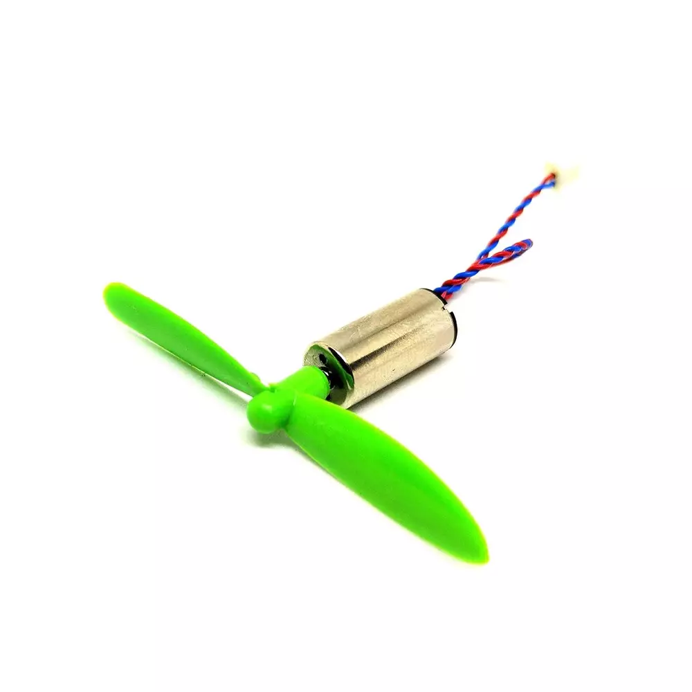 Invento High Speed Micro Coreless Motor DC 3.7 V 8x16 mm 40000 RPM Speed with 50 mm 2 Blades Assorted Propeller, ISC 1041-2ID