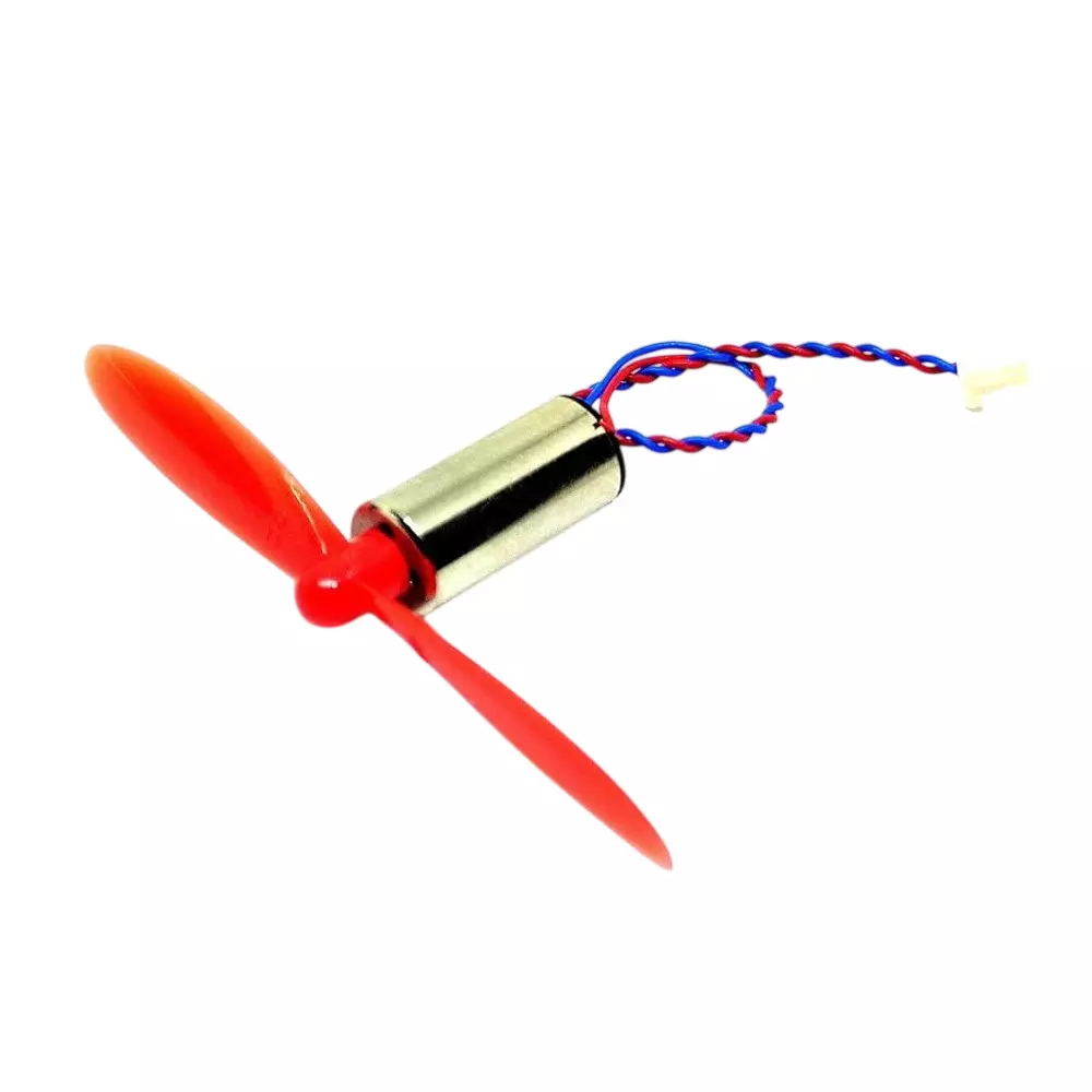 Invento High Speed Micro Coreless Motor DC 3.7 V 8x16 mm 40000 RPM Speed with 55 mm 2 Blades Assorted Propeller, ISC 1041-55m-2 (Pack of 6 Kit)