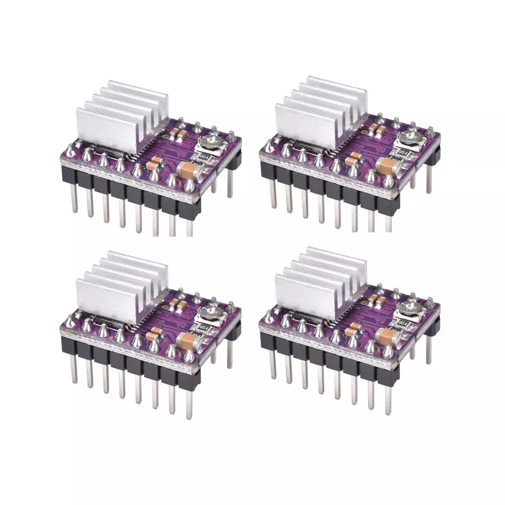 Invento DRV8825 StepStick Stepper Motor Driver Module with Heatsink for 3D Printer Ramps (Pack of 4 Pcs)