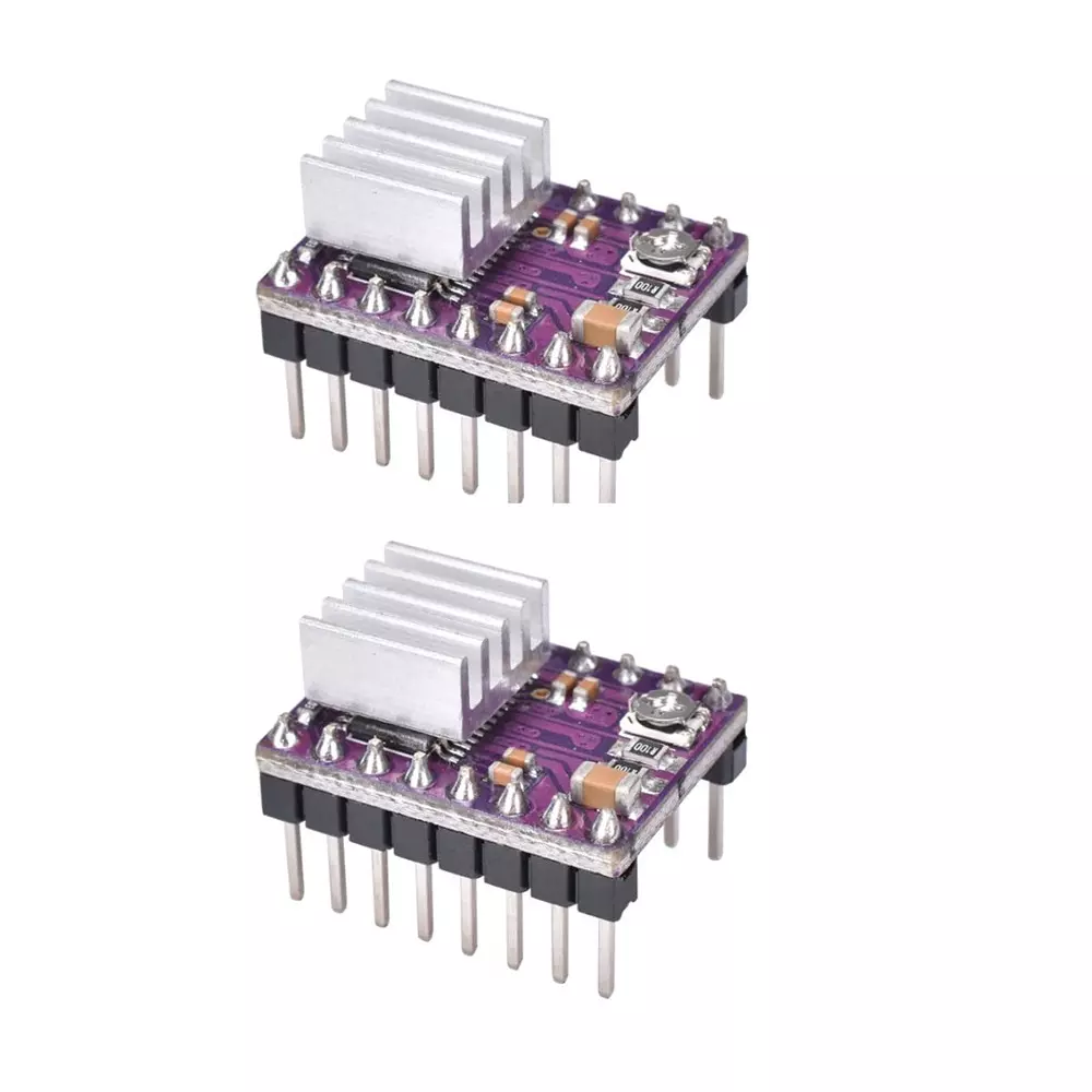 Invento DRV8825 StepStick Stepper Motor Driver Module with Heatsink for 3D Printer Ramps (Pack of 2 Pcs)