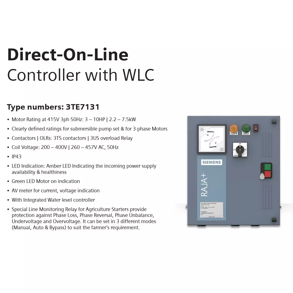 siemens-10-hp-dol-controller-with-wlc-200-400-v-ac-coil-voltage-and-ip43-rating-3te7131-2cc21-1az8