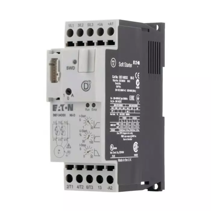 EATON Moeller Soft Starter, , 4 kW, 480 V AC, 3 Phase, IP20, 134946 DS7-34DSX009N0-D