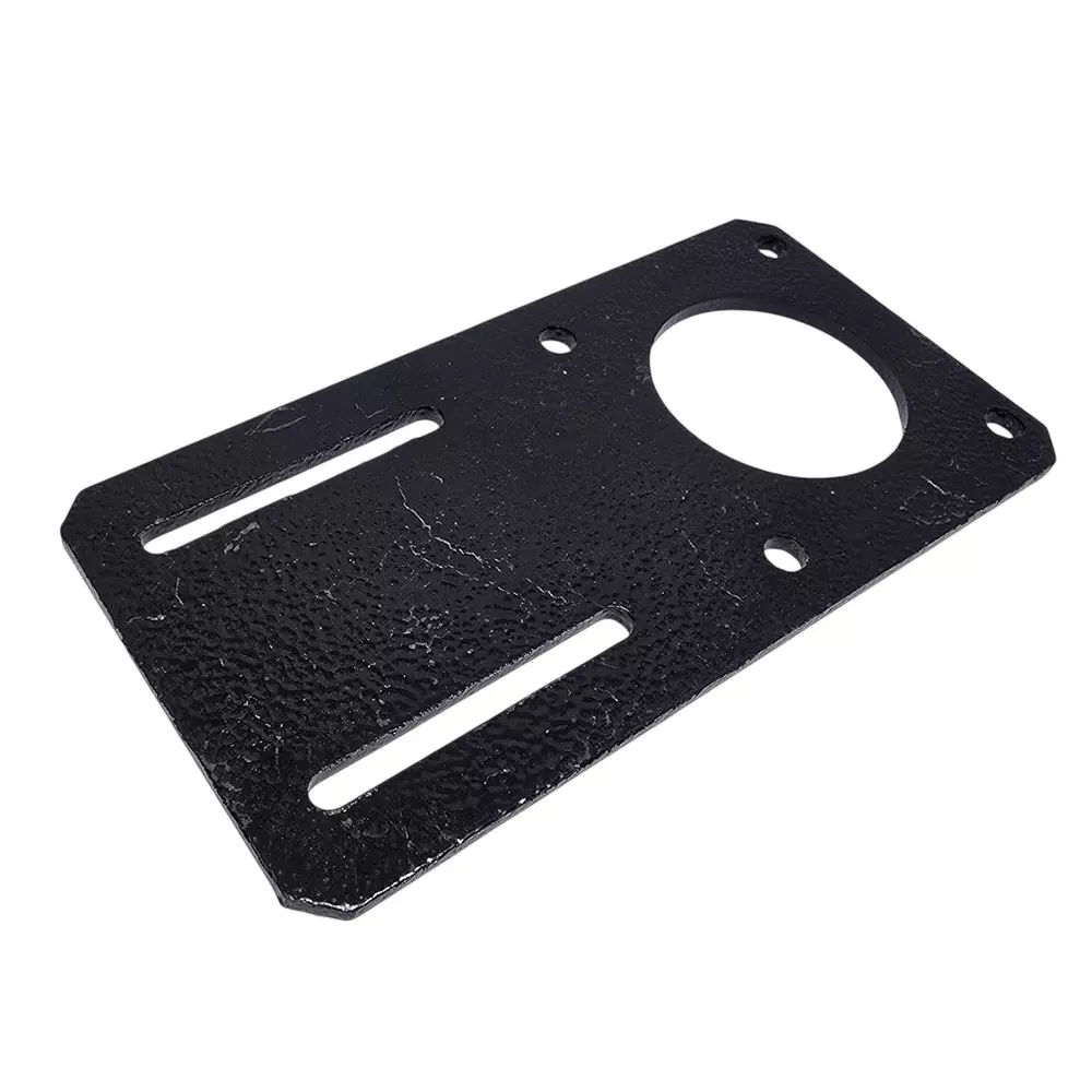 Invento Flat Mounting Bracket Powder Coated Heavy Duty Alloy Steel 65x132 mm for Nema 23 Stepper Motor, ISC 186-N (Pack of: 1-10)