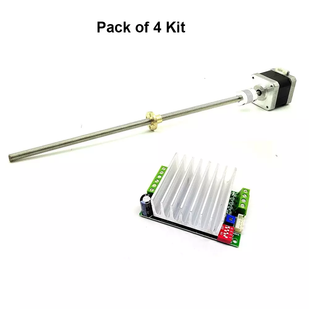 invento-nema-17-stepper-motor-42-kg-cm-tb6600-stepper-driver-flexible-coupling-800-mm-length-m6-1-mm-pitch-threaded-rod-brass-nut-isc-220-e7-pack-of-4-kit