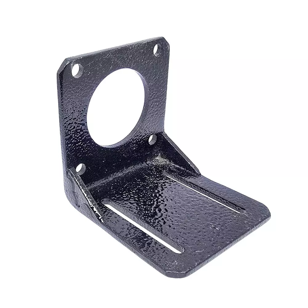 Invento L-Shaped Stepper Motor Mounting Bracket Powder Coated Finish Heavy Duty Alloy Steel 3 mm Thickness, ISC 222-N4 (Pack of 8 Pcs)