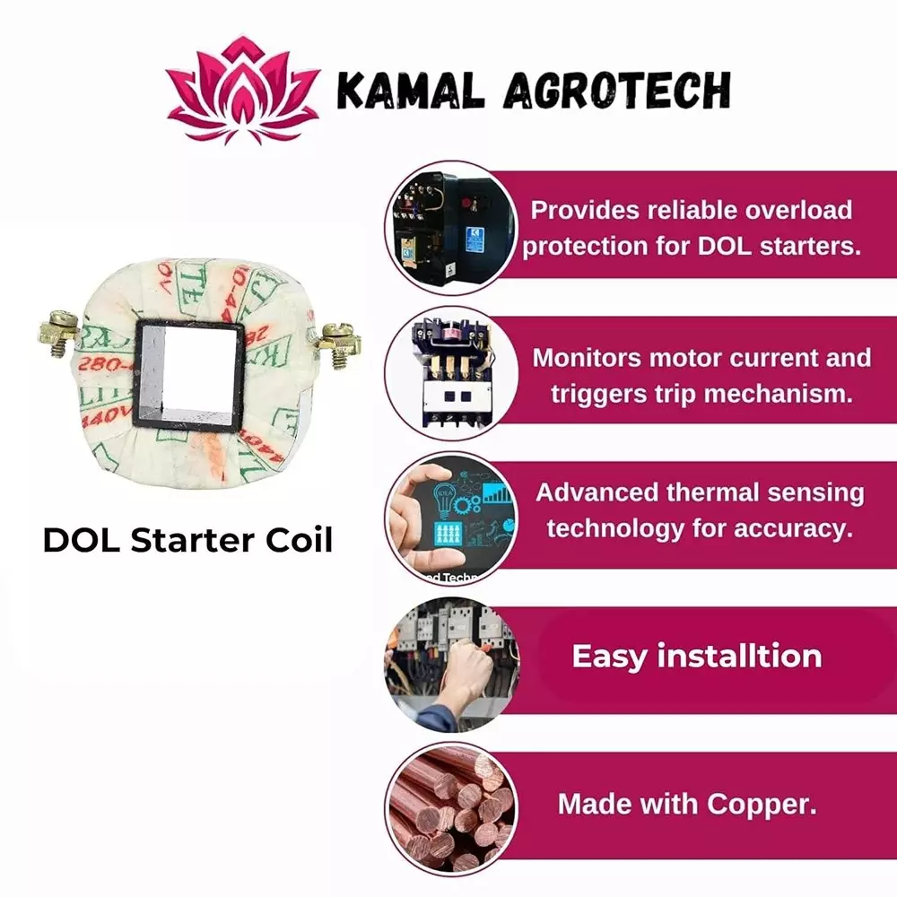 kamal-agrotech-440v-alloy-steel-three-phase-dol-starter-coil