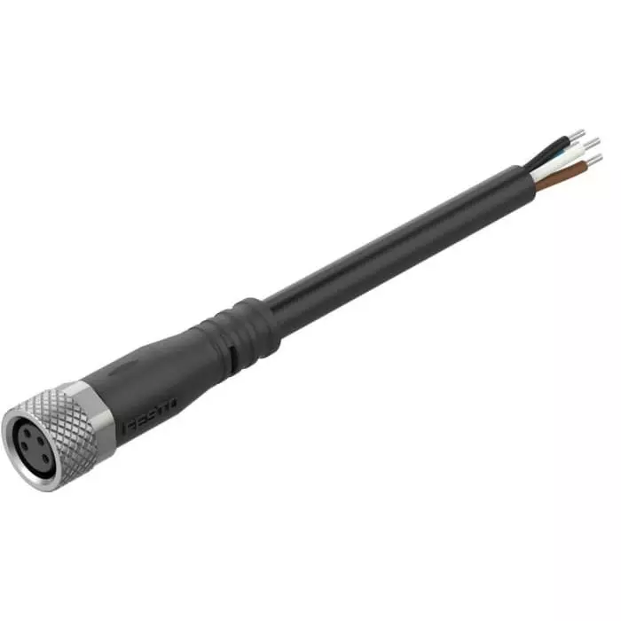 Festo NEBL Series Cable for Use with Controllers, 5 m Length, 0 - 30 V, NEBL-M8G4-E-5-N-LE4