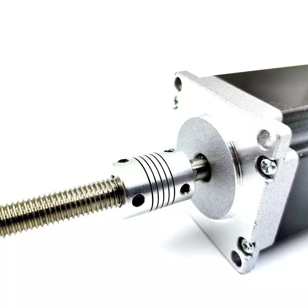 invento-nema-23-stepper-motor-25-kg-cm-holding-torque-flexible-coupling-1000-mm-length-m10-15-mm-pitch-threaded-rod-brass-nut-isc-1205-x8