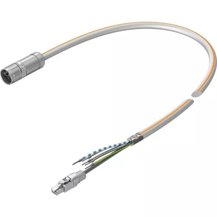 Festo NEBM Series Cable for Use with Controllers, 10 m Length, 630 V, NEBM-M23G15-EH-10-Q10N-R3LEG14