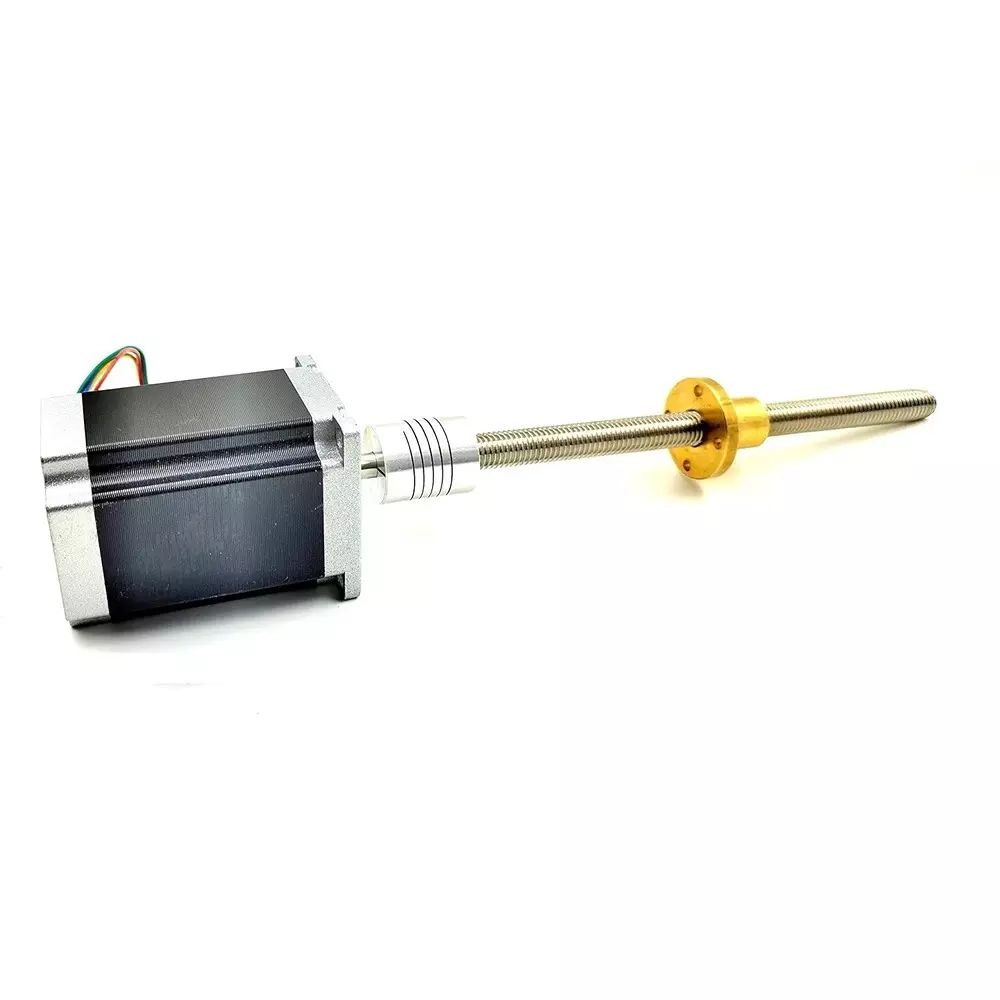 invento-nema-23-stepper-motor-25-kg-cm-holding-torque-flexible-coupling-100-mm-length-m12-175-mm-pitch-threaded-rod-brass-nut-isc-1206-x