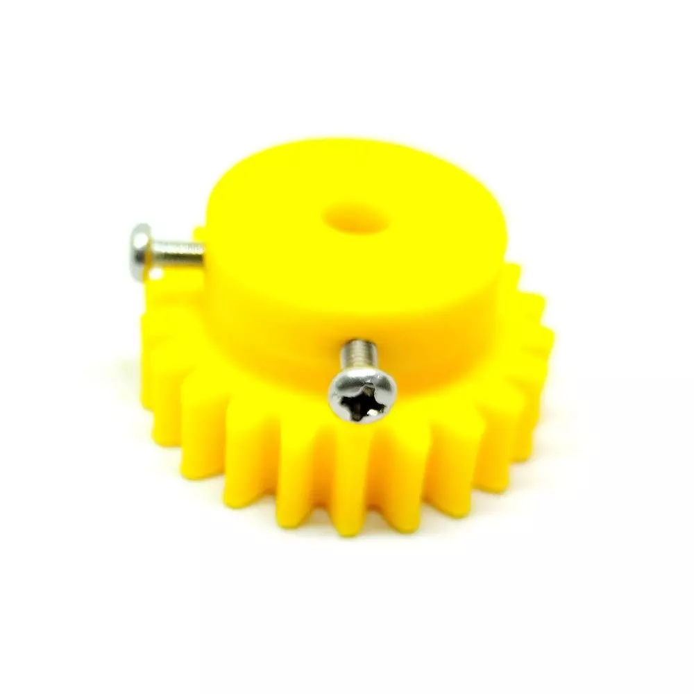 Invento 3D Printed Spur Gear Plastic 22 Teeth 36 mm Outer Diameter 1.5 Module Yellow, ISC 2037-C (Pack of 6 Pcs)