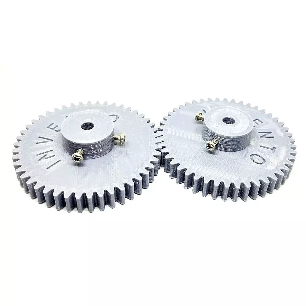 Invento 3D Printed Spur Gear Plastic 46 Teeth 72 mm Outer Diameter 1.5 Module Grey, ISC 2043-1A (Pack of 2 Pcs)