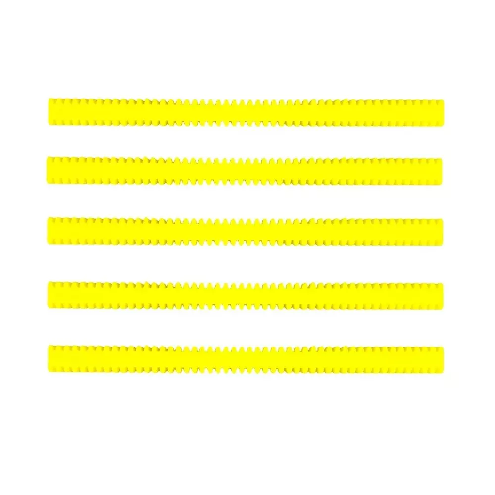 Invento Double-Sided Linear Rack Gear Strip Plastic 50 Teeth 230 mm (9 inch) Length 16 mm Width Yellow, ISC 175-X3 (Pack of 5 Pcs)