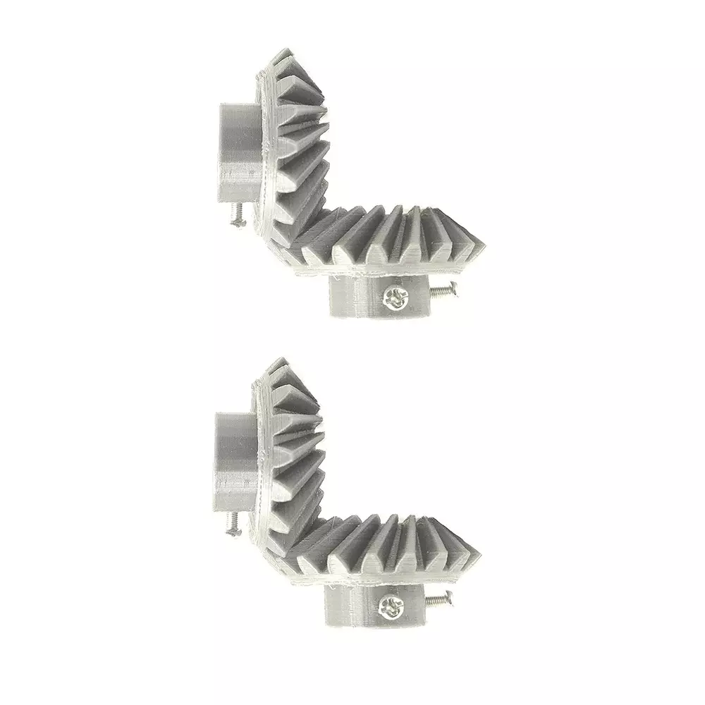 Invento 3D Printed Bevel Gear Plastic Helical 20 Teeth 53 mm Outer Diameter 2.5 Module Grey, ISC 1903-Y1 (Pack of 2 Pair)