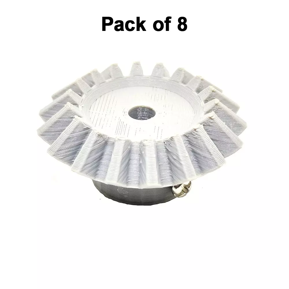 invento-3d-printed-bevel-gear-plastic-straight-18-teeth-48-mm-outer-diameter-25-module-grey-isc-2085-4-5m-pack-of-8-pcs