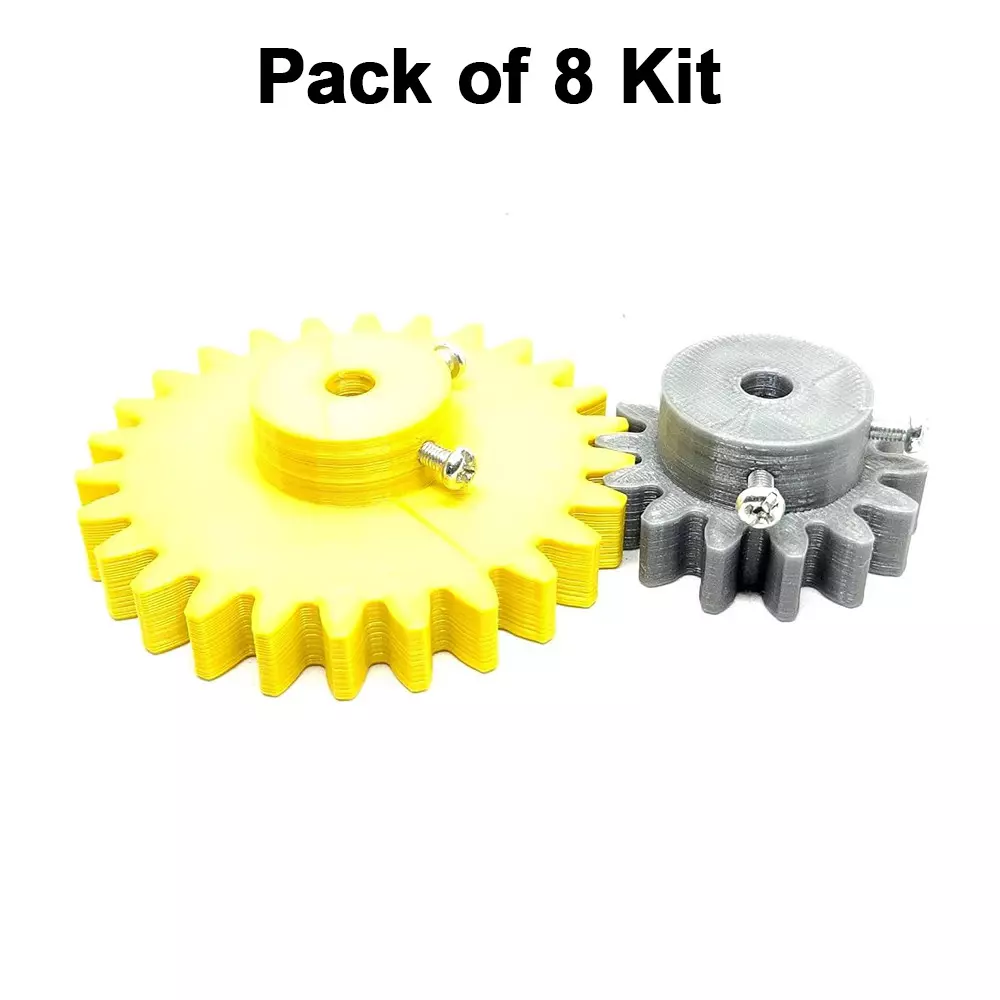 invento-3d-printed-spur-gear-plastic-14-teeth-40-mm-26-teeth-70-mm-25-module-grey-yellow-isc-1916-7d-5m-pack-of-8-kit