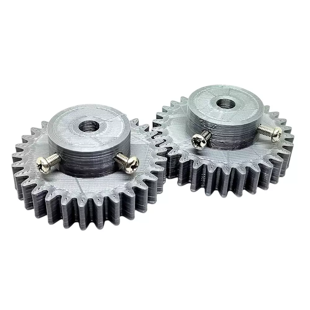 Invento 3D Printed Spur Gear Plastic 30 Teeth 1.5 Module 48 mm Outer Diameter 8 mm Compatible Shaft Size, ISC 2039-1A (Pack of 2 Pcs)