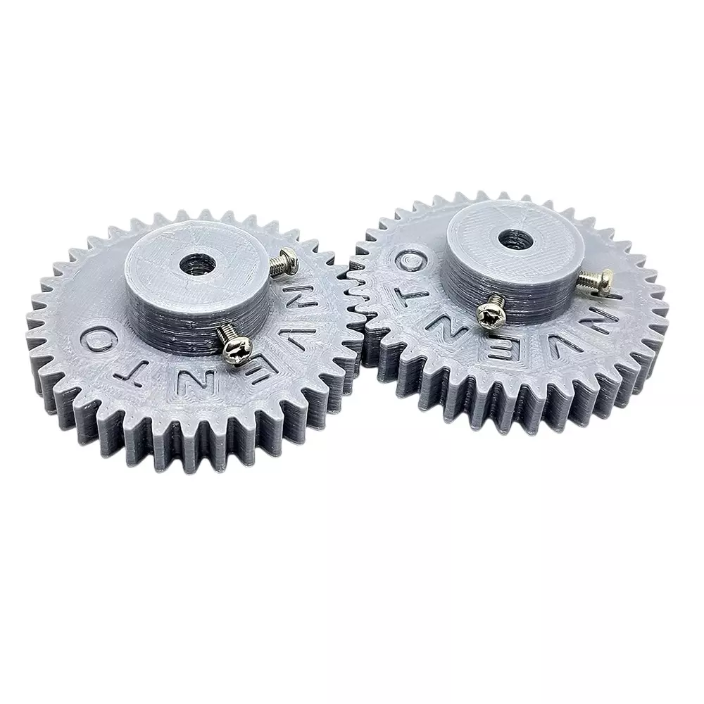 Invento 3D Printed Spur Gear Plastic 38 Teeth 1.5 Module 60 mm Outer Diameter 5 mm Compatible Shaft Size, ISC 2041-2A (Pack of 2 Pcs)