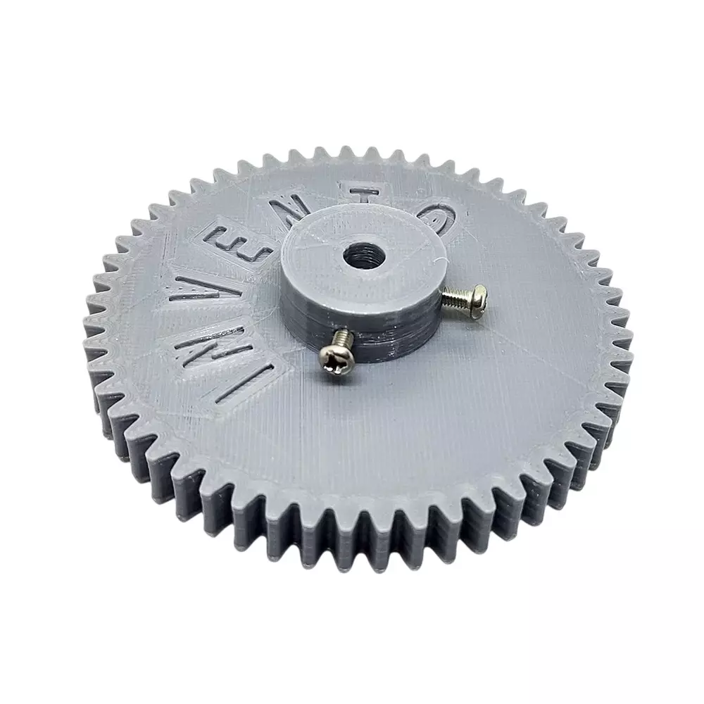 Invento 3D Printed Spur Gear Plastic 54 Teeth 84 mm Outer Diameter 1.5 Module Grey, ISC 2045-C (Pack of 6 Pcs)