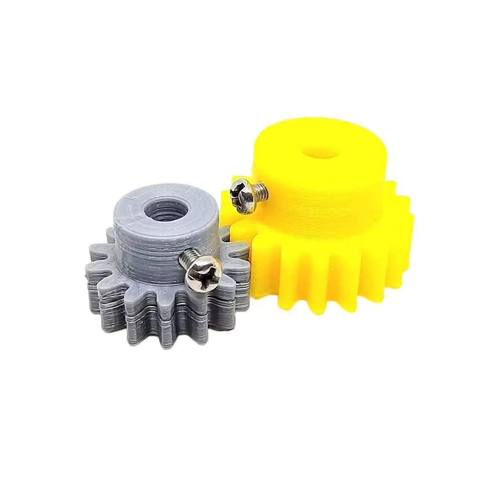 Invento 3D Printed Spur Gear Plastic 14/18 Straight Teeth & 24/30 mm Outer Diameter 1.5 Module, ISC 2048-B (Pack of 4 Kit)