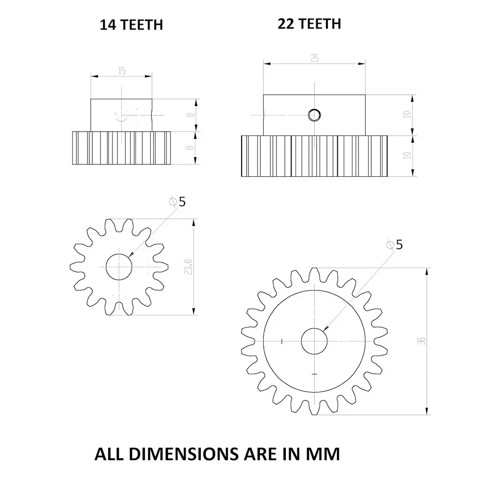 invento-3d-printed-spur-gear-plastic-1422-straight-teeth-2436-mm-outer-diameter-15-module-isc-2048-b1-pack-of-4-kit