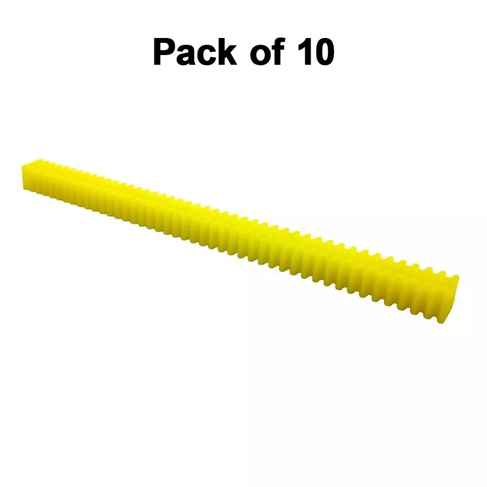 invento-double-sided-linear-rack-gear-strip-plastic-45-teeth-145-mm-6-inch-length-16-mm-width-yellow-isc-192-x5-pack-of-10-pcs
