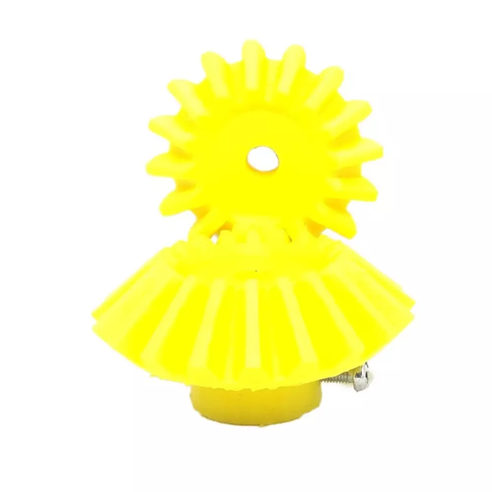 Invento 3D Printed Bevel Gear Plastic 16/20 Teeth & 43/53 mm Outer Diameter 2.5 Module Yellow, ISC 524-A3-5M (Pack of 6 Pair)