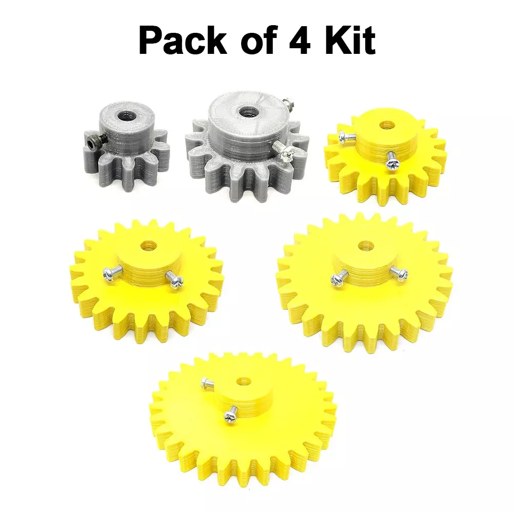 invento-3d-printed-spur-gear-plastic-30-mm-10t40-mm-14t50-mm-18t60-mm-22t70-mm-26t80-mm-30t-25-module-grey-yellow-isc-1916-15b-8m-pack-of-4-kit