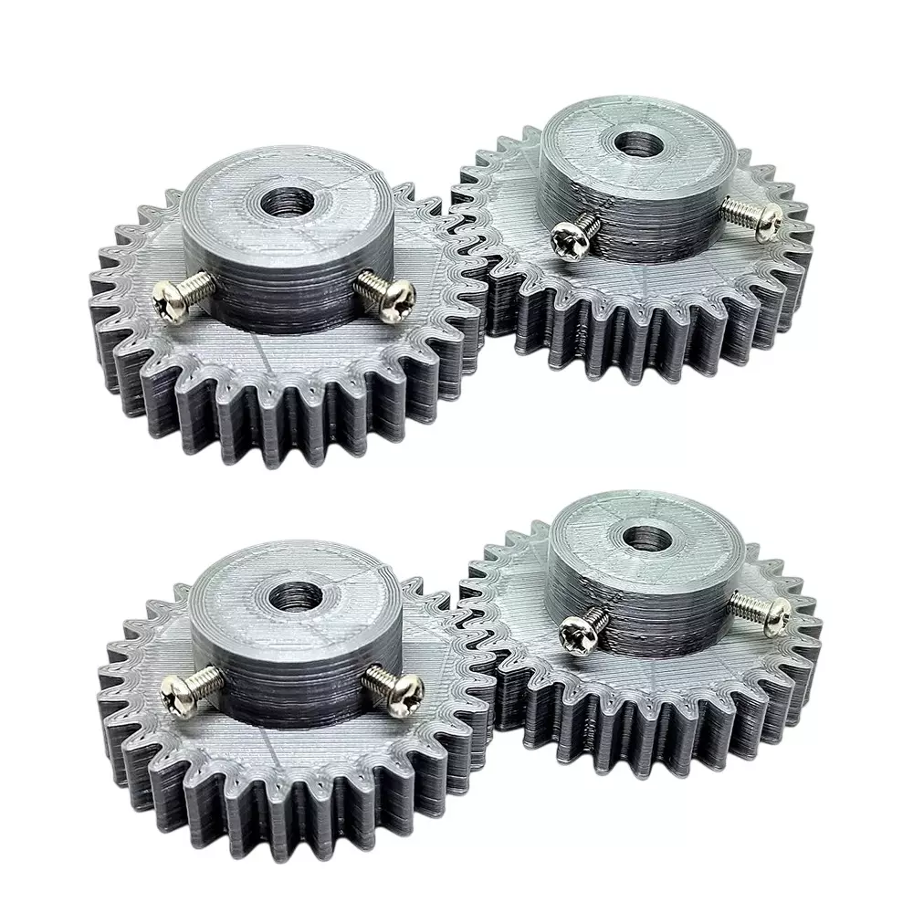 Invento 3D Printed Spur Gear Plastic 30 Teeth 1.5 Module 48 mm Outer Diameter 8 mm Compatible Shaft Size, ISC 2039-1B (Pack of 4 Pcs)