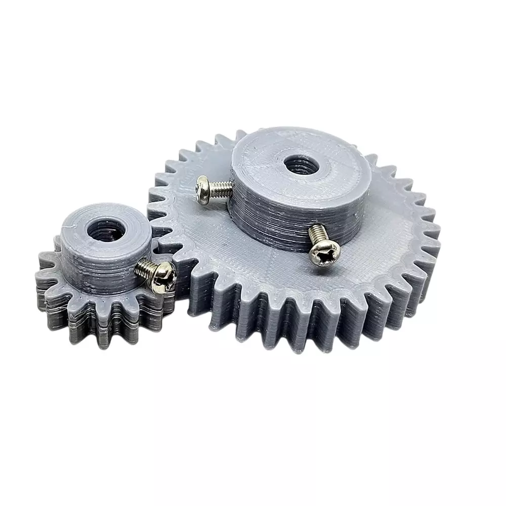 Invento 3D Printed Spur Gear Plastic 14/34 Straight Teeth & 24/54 mm Outer Diameter 1.5 Module, ISC 2046-4