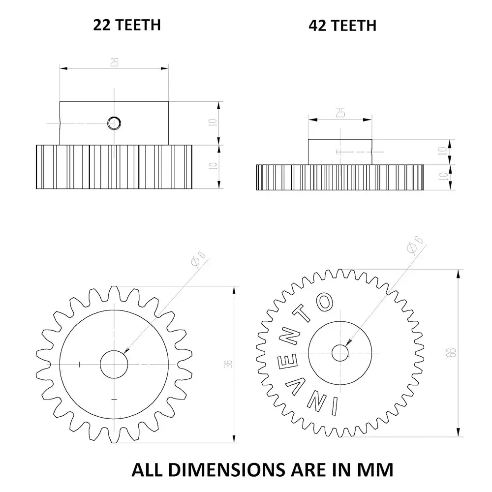 invento-3d-printed-spur-gear-plastic-2242-straight-teeth-3666-mm-outer-diameter-15-module-isc-2046-b14-pack-of-4-kit