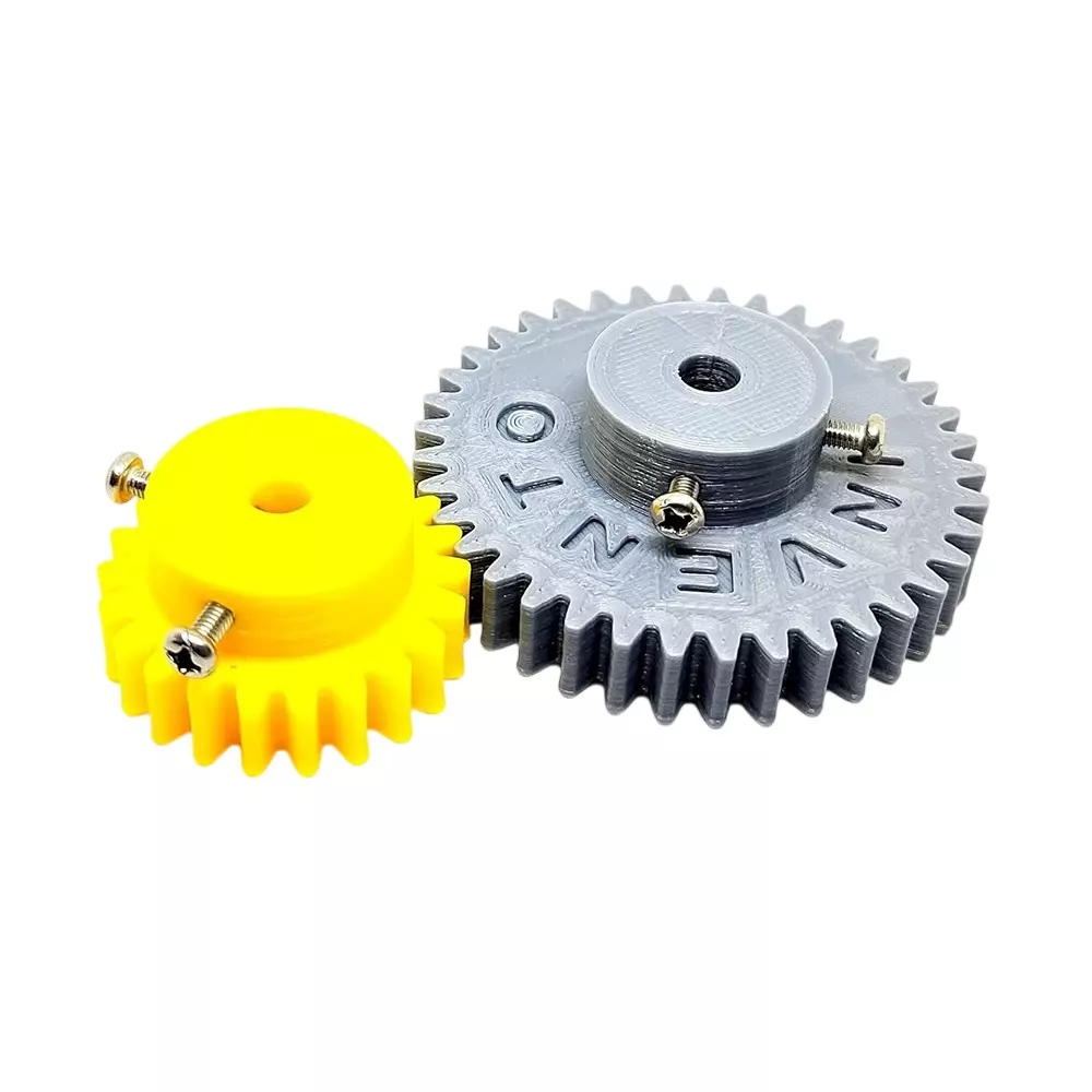 Invento 3D Printed Spur Gear Plastic 22/38 Straight Teeth & 36/60 mm Outer Diameter 1.5 Module, ISC 2048-B13 (Pack of 4 Kit)
