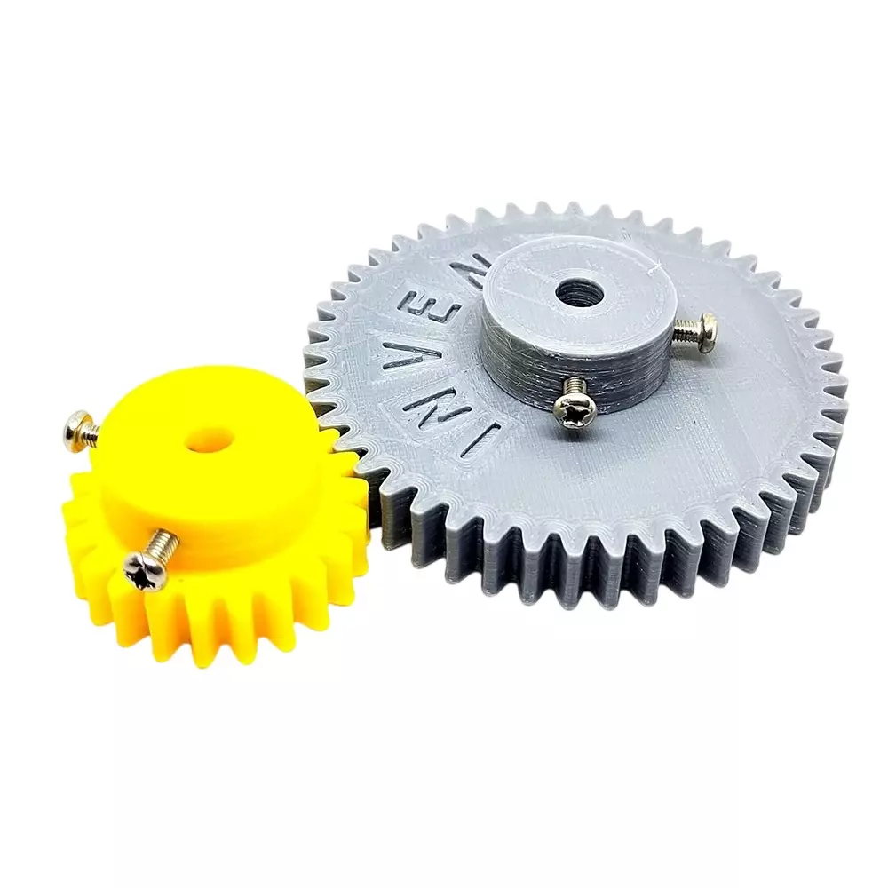 Invento 3D Printed Spur Gear Plastic 22/46 Straight Teeth & 36/72 mm Outer Diameter 1.5 Module, ISC 2048-B15 (Pack of 4 Kit)