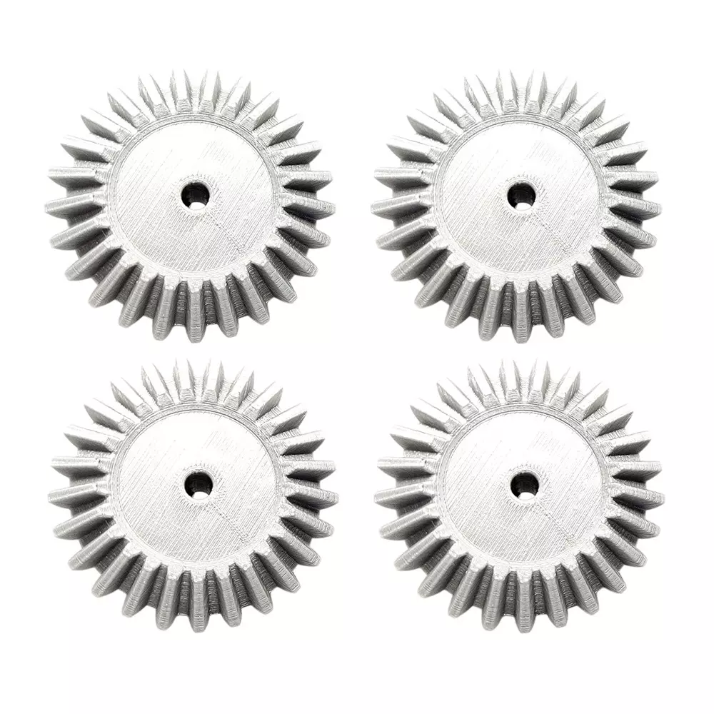 Invento 3D Printed Bevel Gear Plastic Straight 25 Teeth 66 mm Outer Diameter 2.5 Module Grey, ISC 1900-X2 (Pack of 4 Pcs)