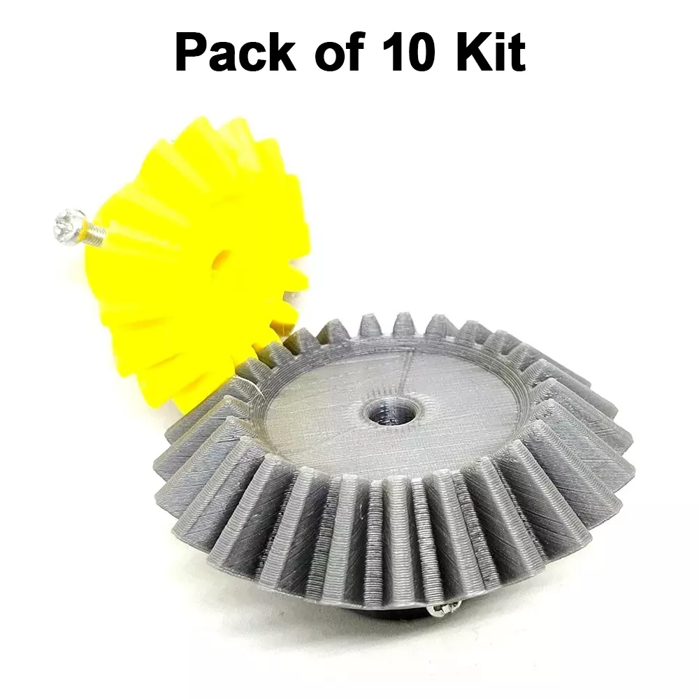 invento-3d-printed-bevel-gear-plastic-straight-1625-teeth-4366-mm-outer-diameter-25-module-grey-yellow-isc-1915-3e-pack-of-10-kit