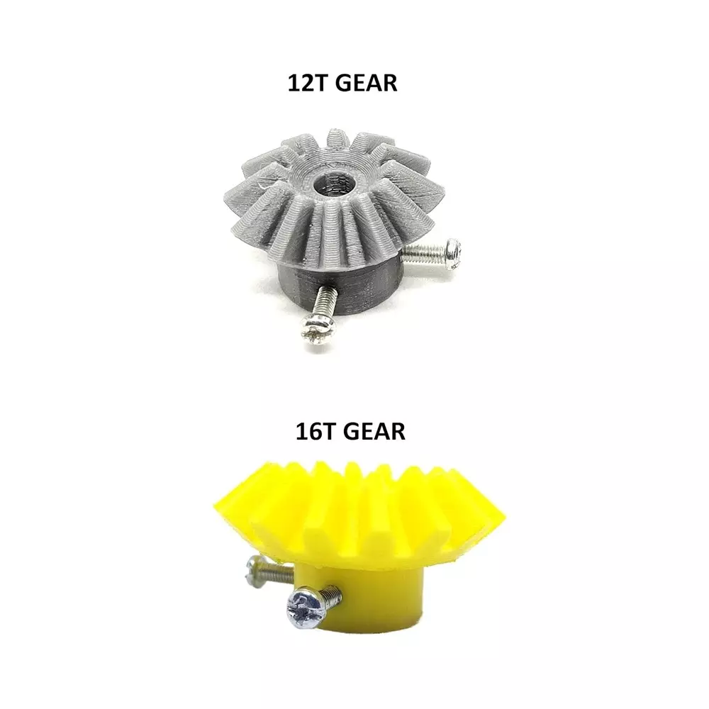 invento-3d-printed-bevel-gear-plastic-straight-1216-teeth-3343-mm-outer-diameter-25-module-grey-yellow-isc-1915-b-5m-pack-of-4-pcs
