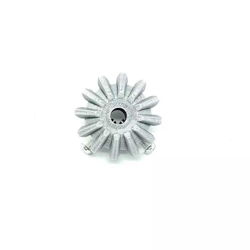 invento-3d-printed-bevel-gear-plastic-straight-1216-teeth-3343-mm-outer-diameter-25-module-grey-yellow-isc-1915-b-5m-pack-of-4-pcs