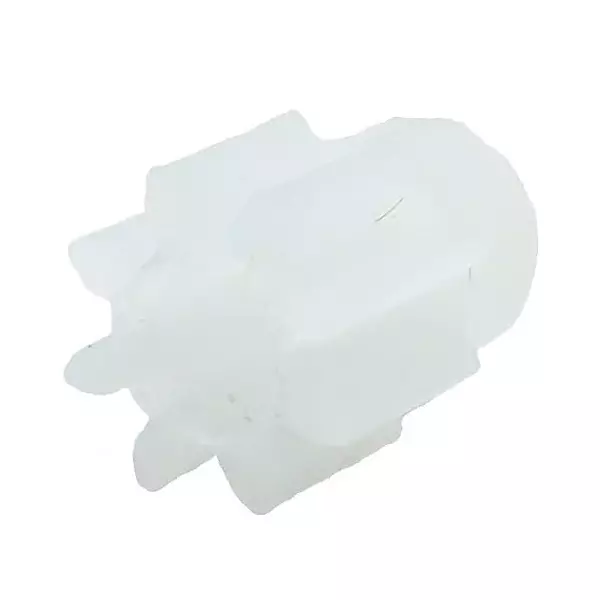 Invento Pinion Gear Plastic 8 Teeth 2 mm Inner & 4.7 mm Outer Diameter White for DC Motor, ISC 906-X (Pack of 10 Pcs)