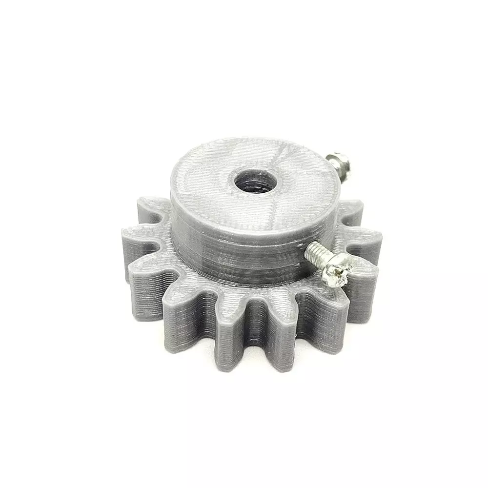 Invento 3D Printed Spur Gear Plastic 18 Teeth 50 mm Outer Diameter 2.5 Module Grey, ISC 1911-4 (Pack of 8 Pcs)