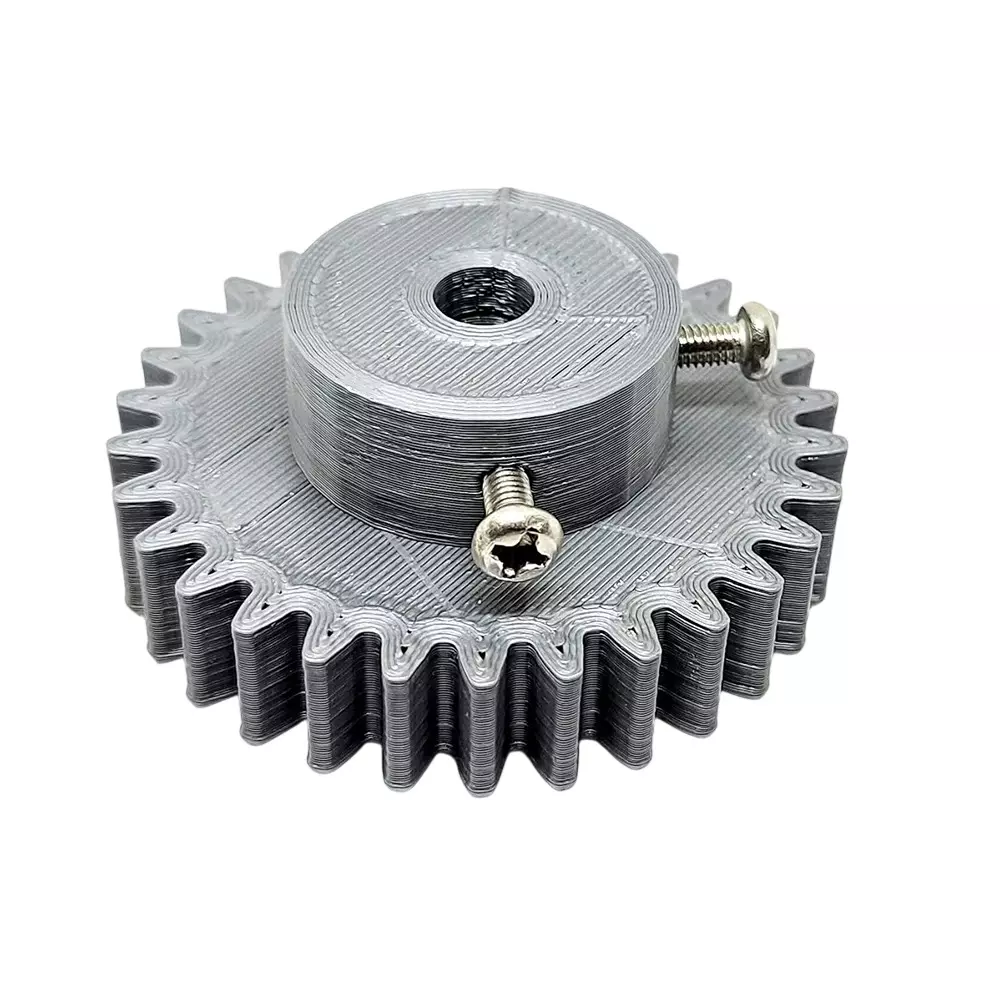 Invento 3D Printed Spur Gear Plastic 30 Teeth 1.5 Module 48 mm Outer Diameter 5 mm Compatible Shaft Size, ISC 2039-2C (Pack of 6 Pcs)
