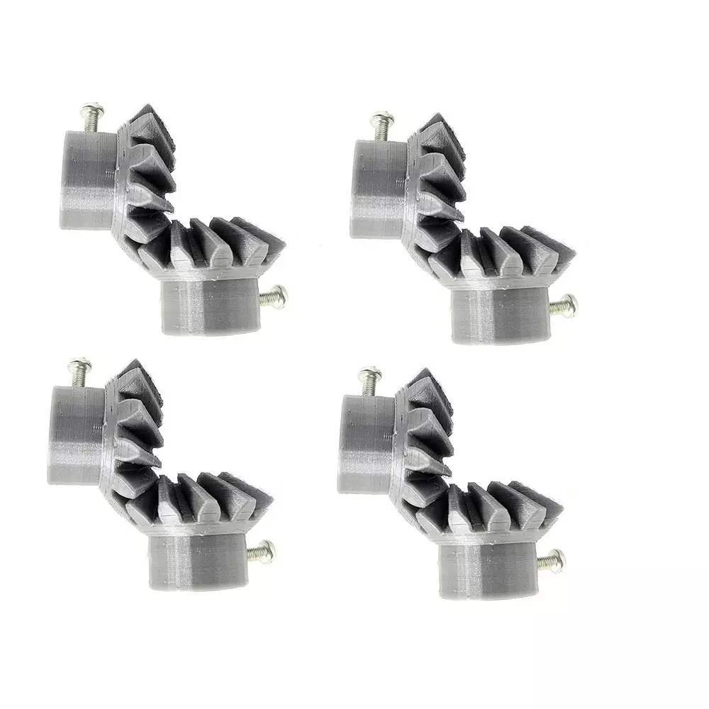 Invento 3D Printed Bevel Gear Plastic Helical 12 Teeth 33 mm Outer Diameter 2.5 Module Grey, ISC 1901-Y2 (Pack of 4 Pair)